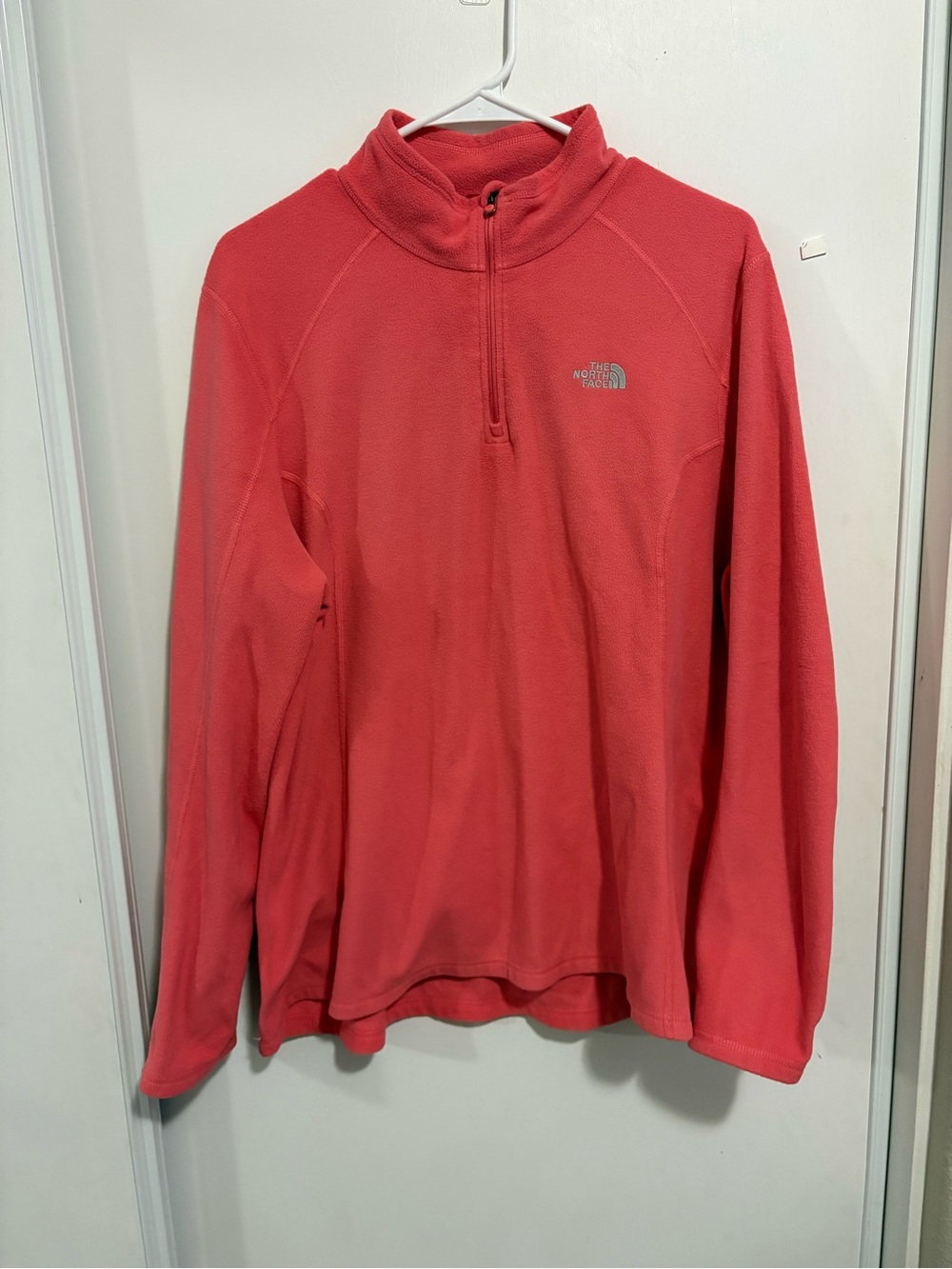 The North Face Polartec Classic Womens Fleece Jacket Orange 1/4 Zip XXL